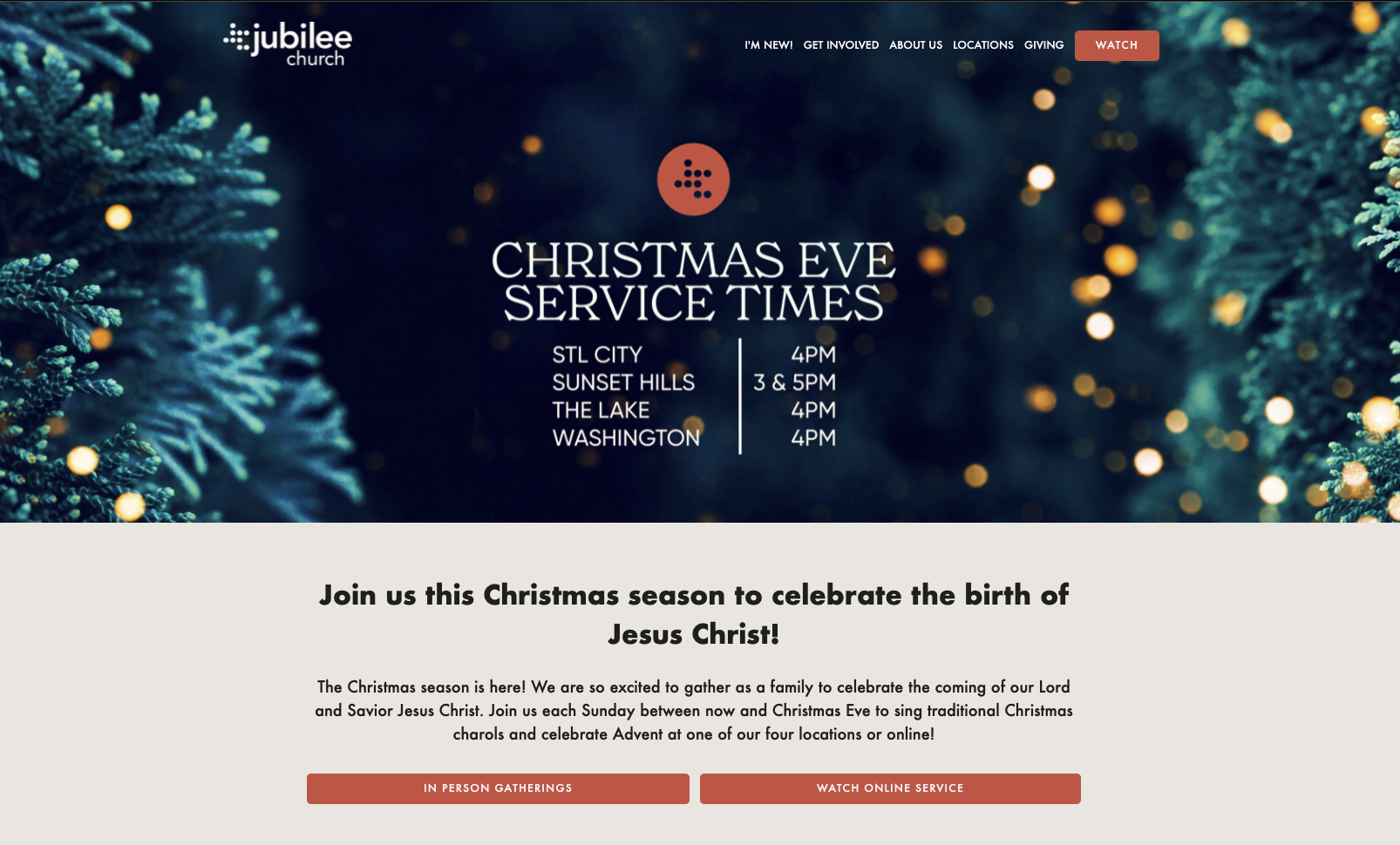 Clone of Jubilee Church website from December 2021